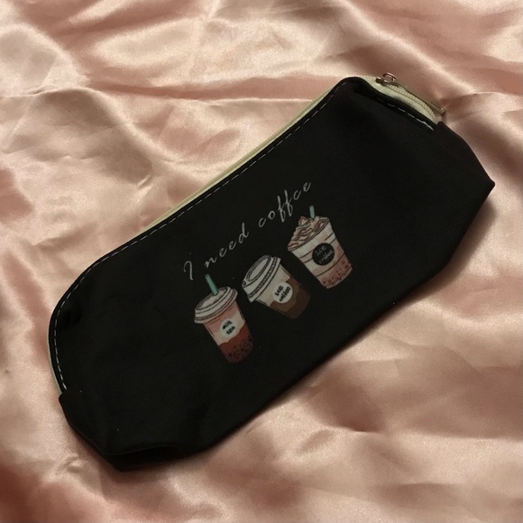 Soft black I need coffee pencil case amazing spacious - Picture 2 of 2